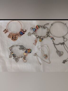 6 Pc Girls Mixed Charm Jewelry Set